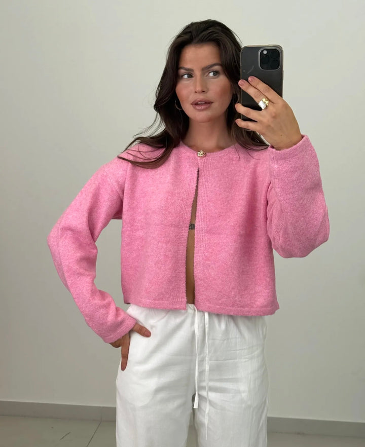 PINKY STRICKJACKE