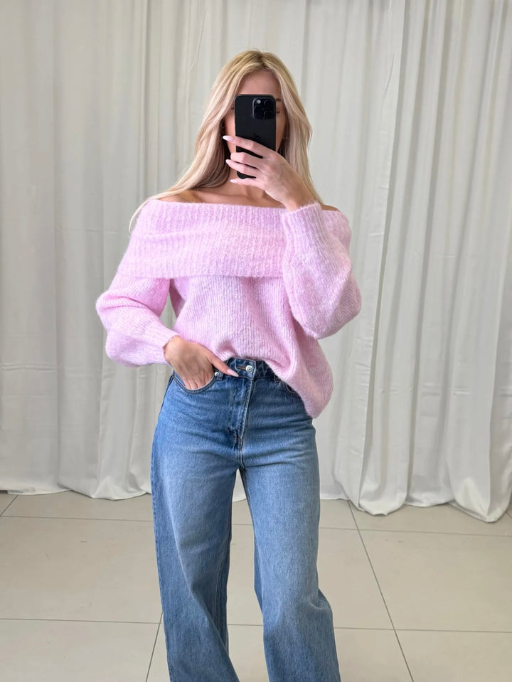 OFF SHOULDER STRICKPULLOVER - Versch. Farben