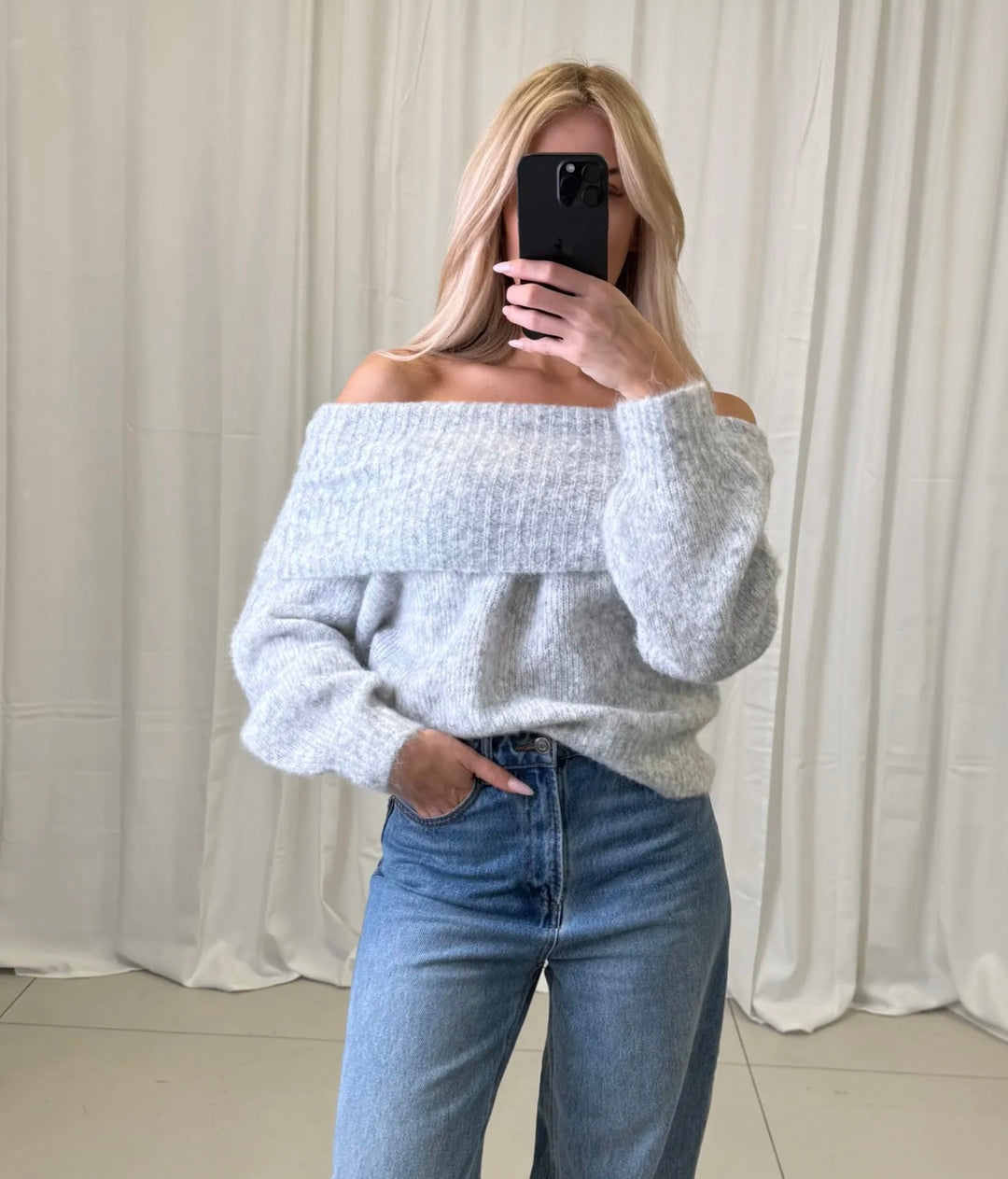 OFF SHOULDER STRICKPULLOVER - Versch. Farben