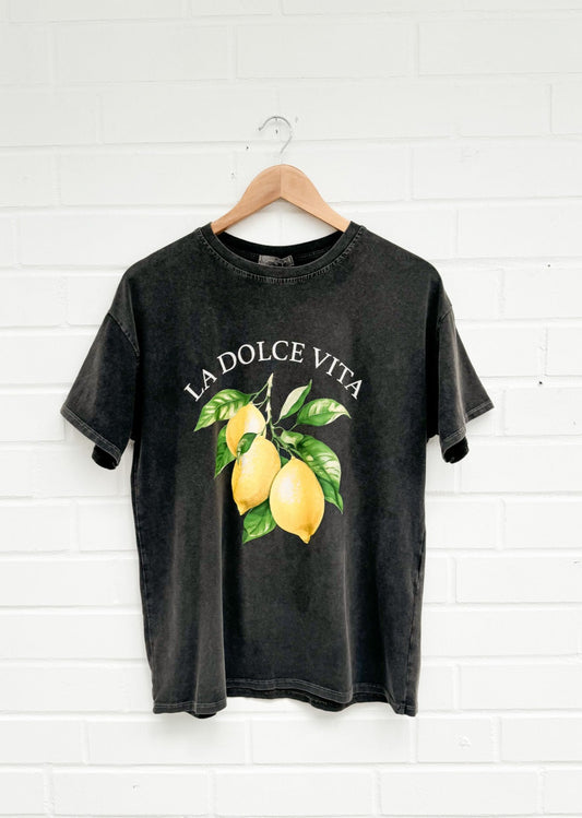 DOLCE VITA T-SHIRT- dunkelgrau