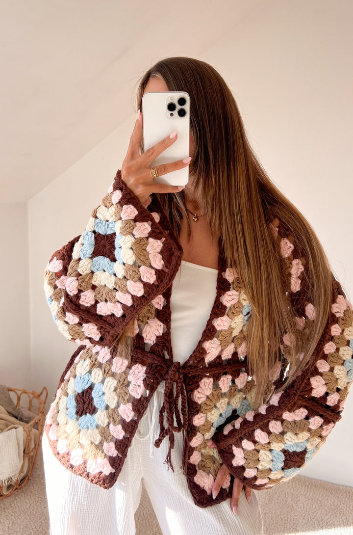 HANDMADE HÄKELJACKE - dunkel