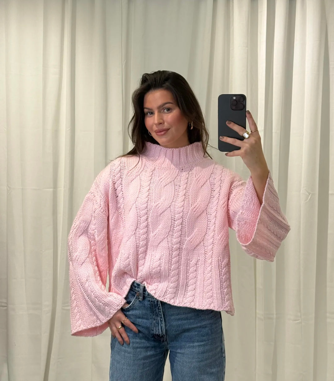 OVERSIZE ZOPFMUSTER STRICKPULLOVER - versch. Farben