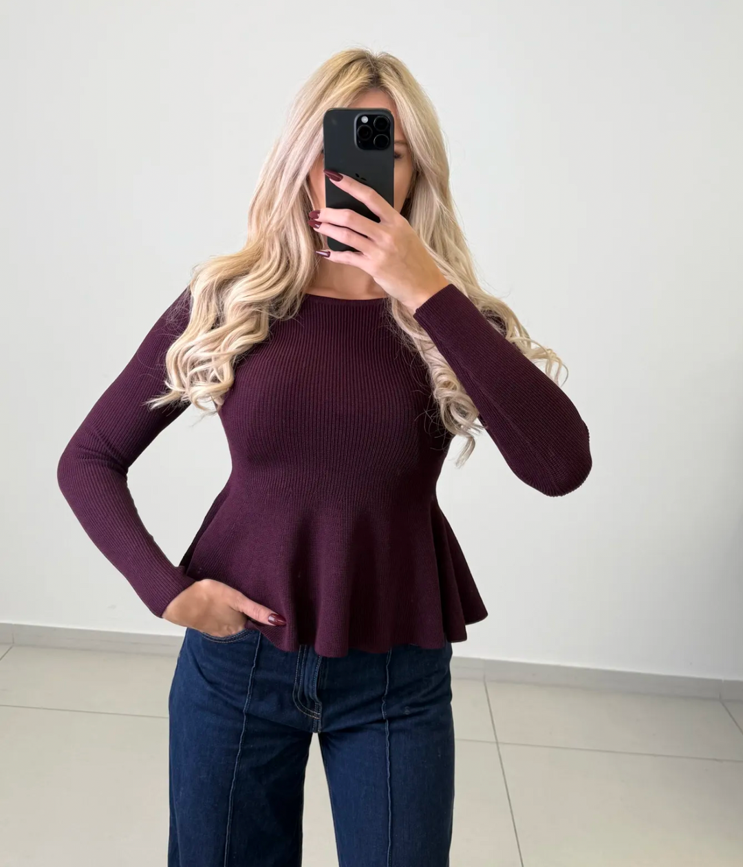 AUSGESTELLTER FEINSTRICK PULLOVER - versch. Farben