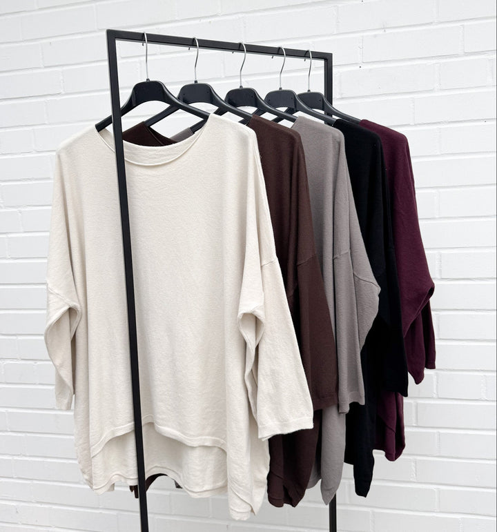 OVERSIZE STRICKPULLOVER EMBA - versch. Farben