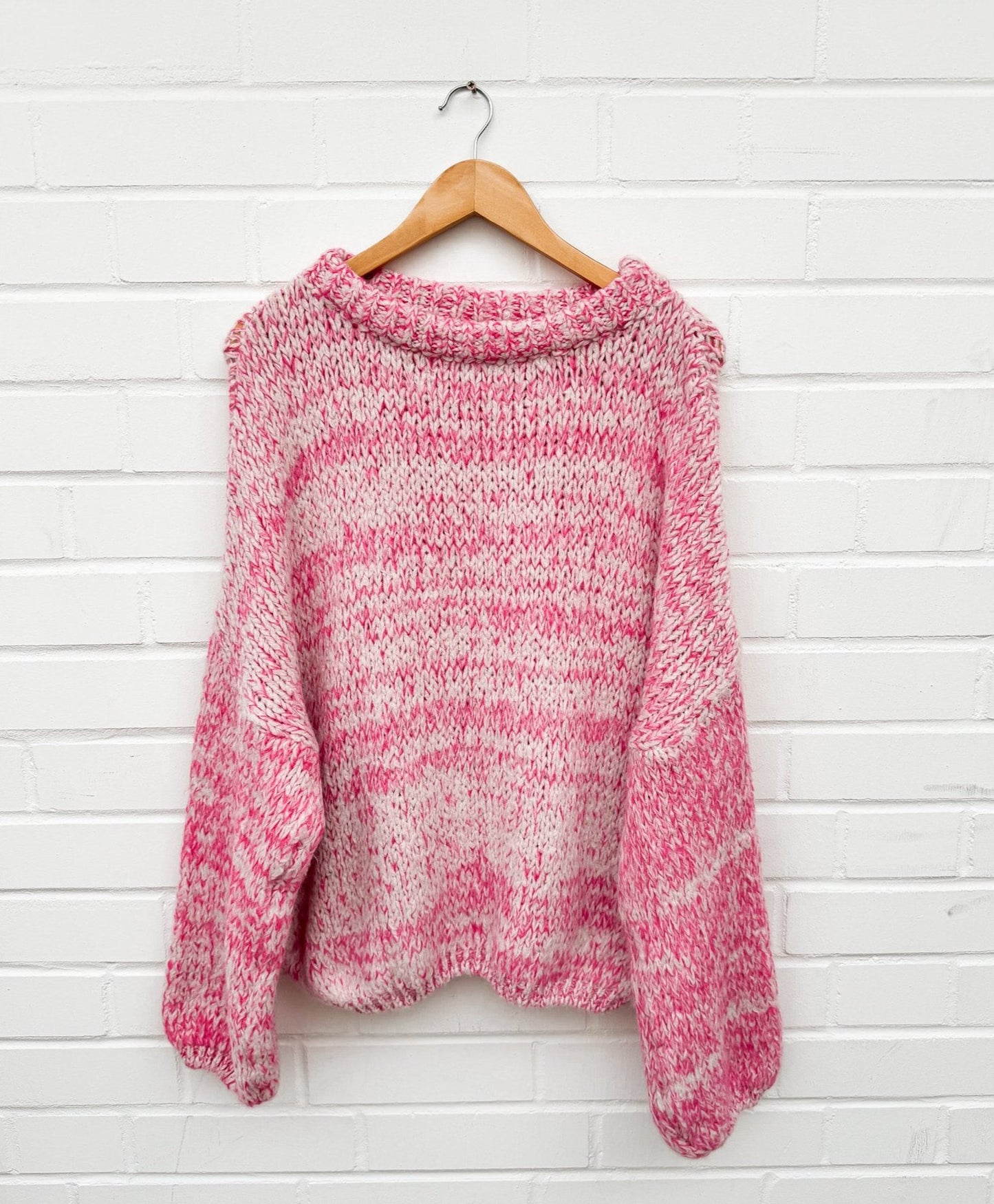 OVERSIZE STRICKPULLOVER MULTI DONA - Pink