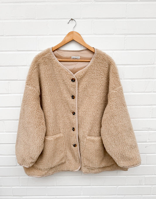 ULTRA OVERSIZE TEDDY JACKE - versch. Farben