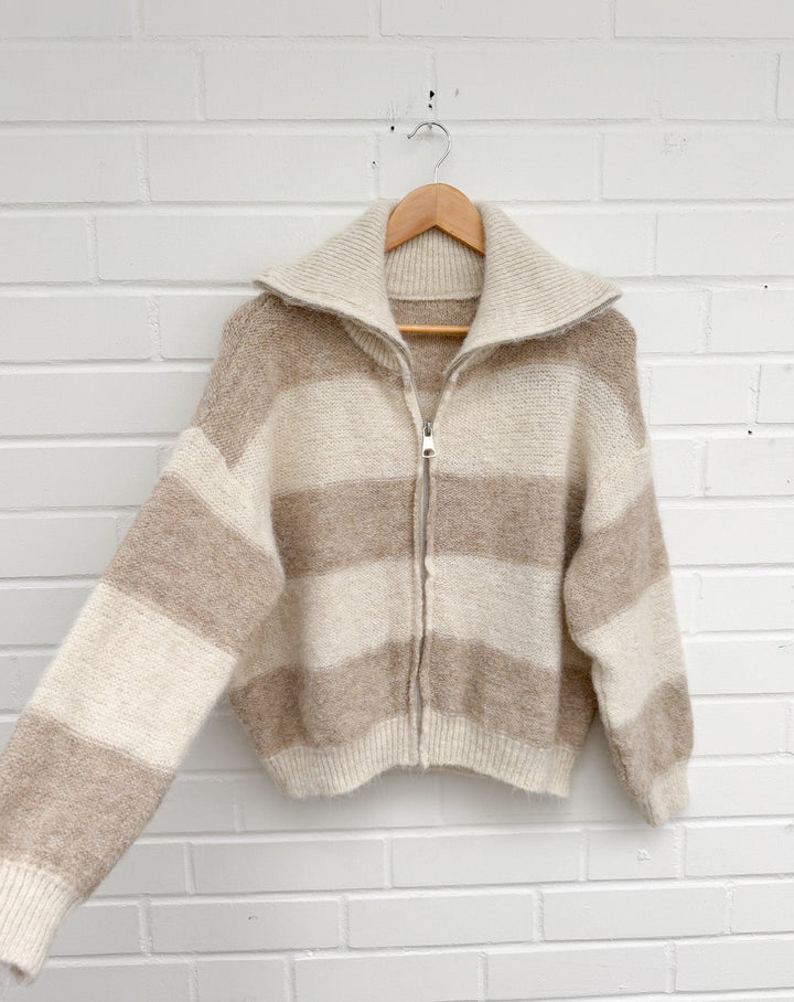 STRICKJACKE STRIPE NATA - versch. Farben