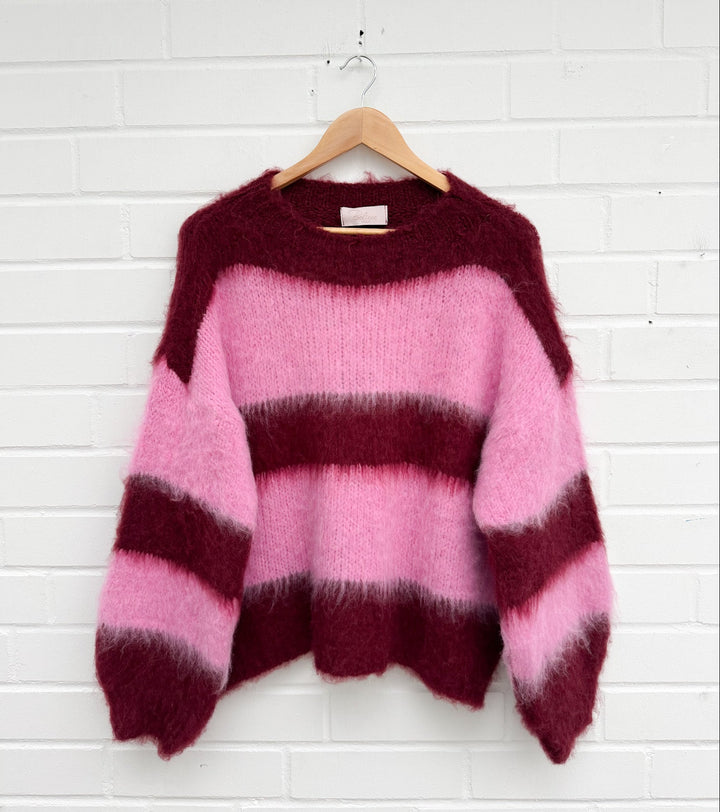 COZY STRIPE STRICKPULLOVER - versch. Farben