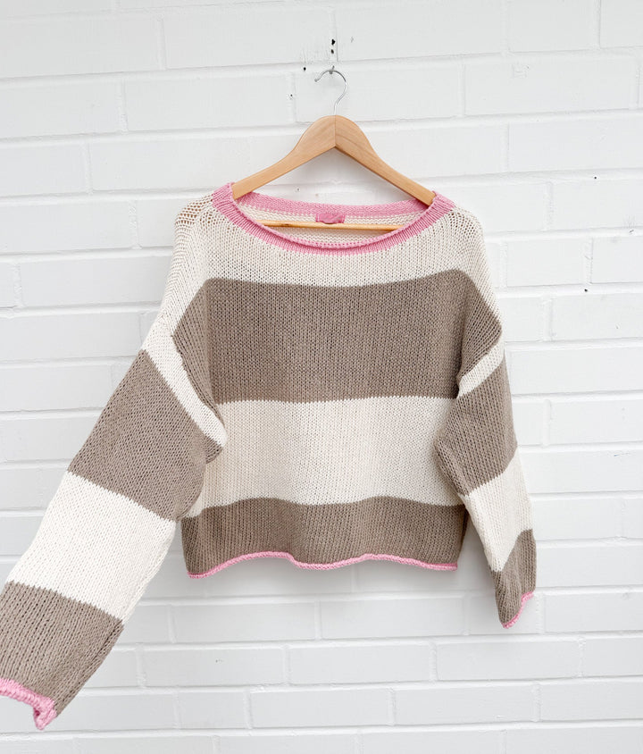 COTTON STRIPE PULLOVER - versch. Farben