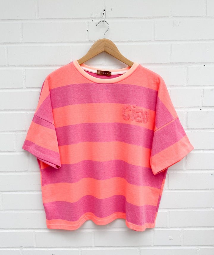 STREIFEN CIAO T-SHIRT - versch. Farben