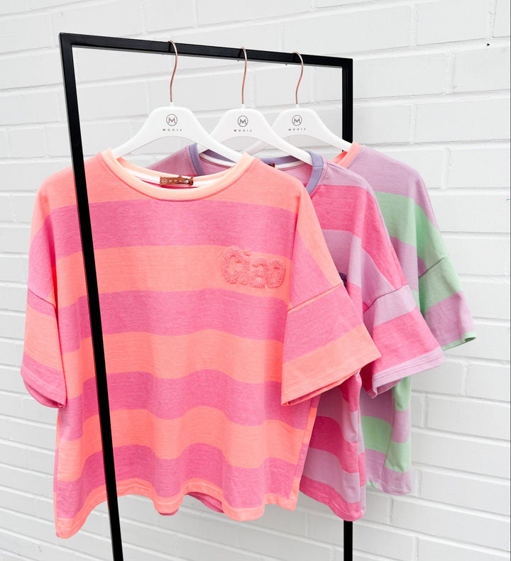 STREIFEN CIAO T-SHIRT - versch. Farben