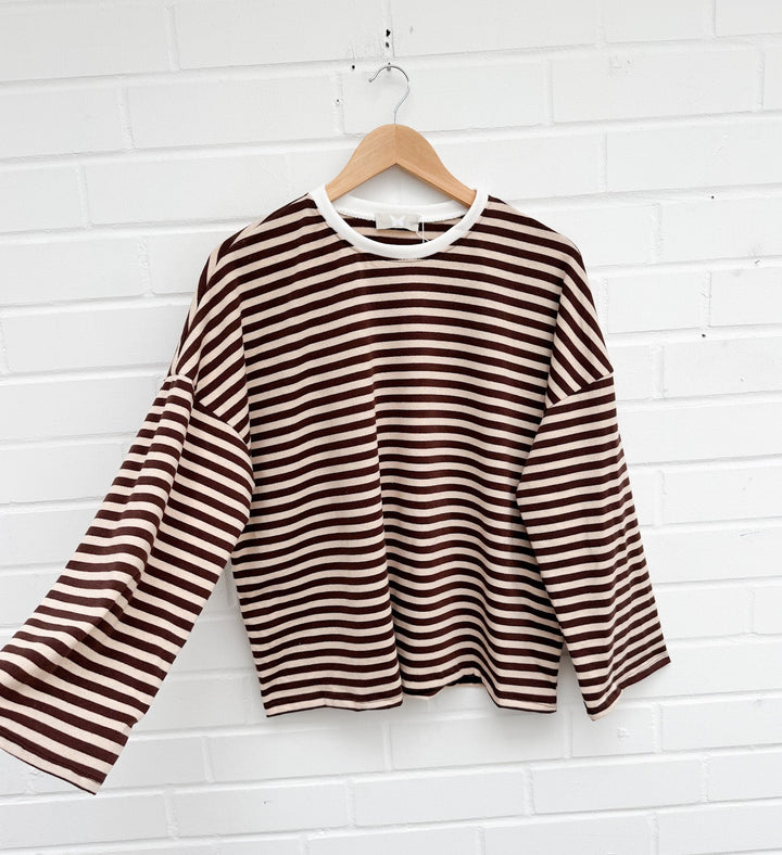 DÜNNES STREIFEN OVERSIZE SHIRT MONA - versch. Farben