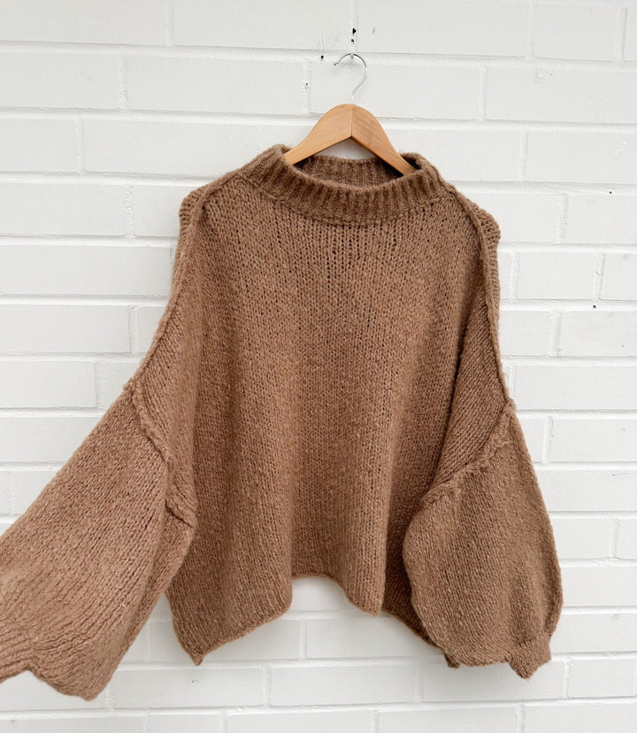OVERSIZE STRICKPULLOVER MID MAIRA - versch. Farben