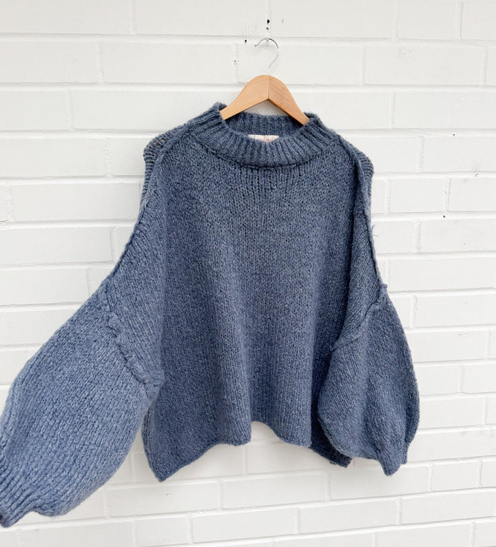 OVERSIZE STRICKPULLOVER MID MAIRA - versch. Farben