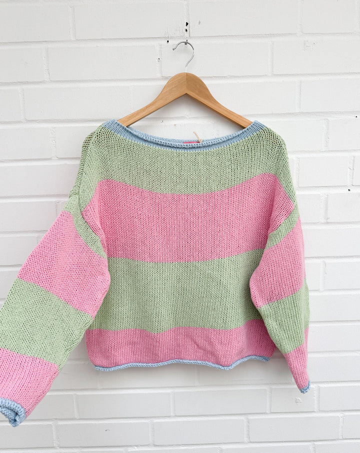 COTTON STRIPE PULLOVER - versch. Farben