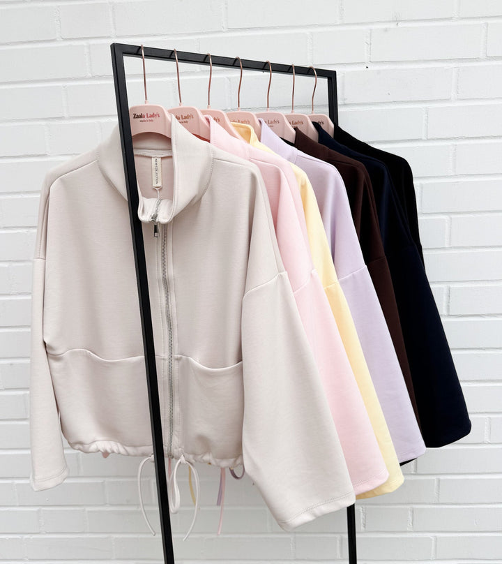 SWEATJACKE MINA mit Taschen - versch. Farben