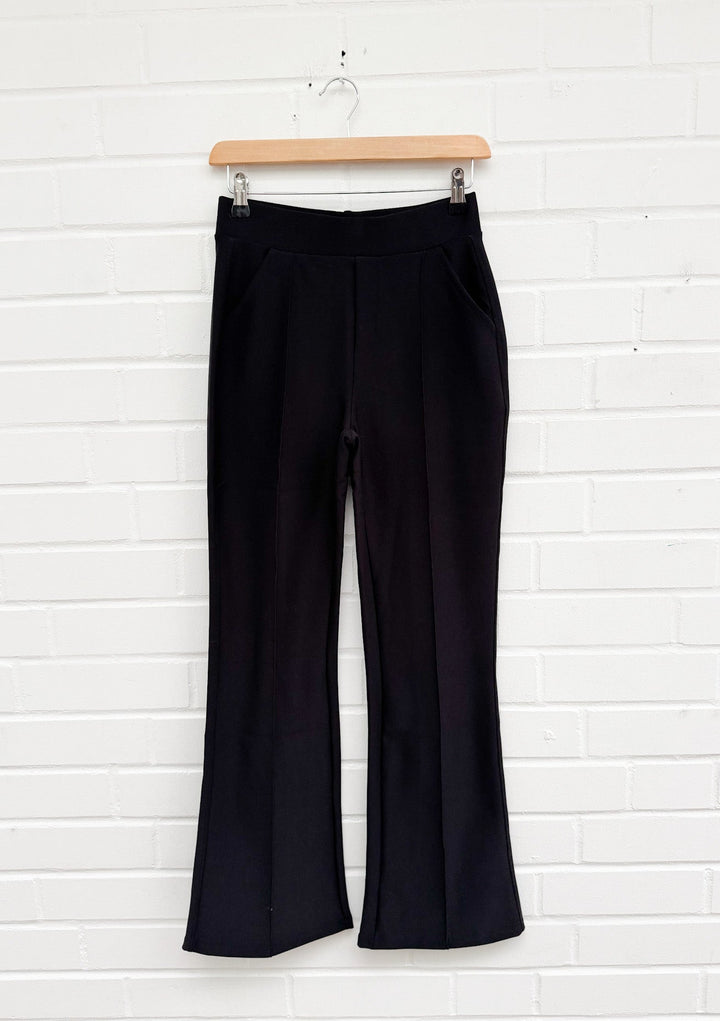 NAHT HOSE MIT SCHLAG - schwarz