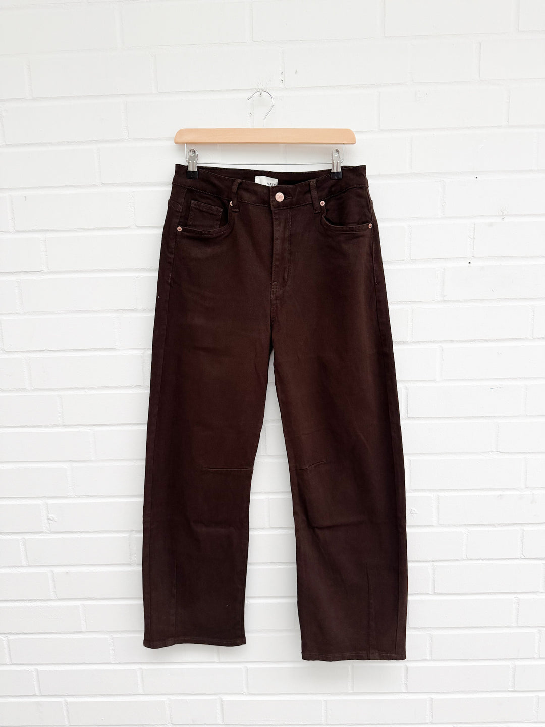 BROWN BALLON JEANS - braun