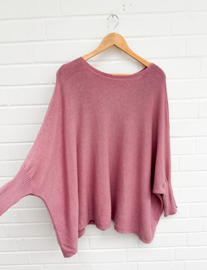 OVERSIZE BASIC STRICKPULLOVER - versch. Farben