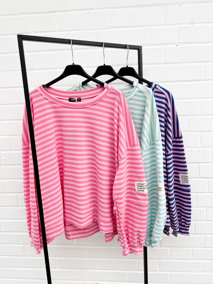 LEICHTES STREIFEN SWEATSHIRT JUTTA - versch. Farben