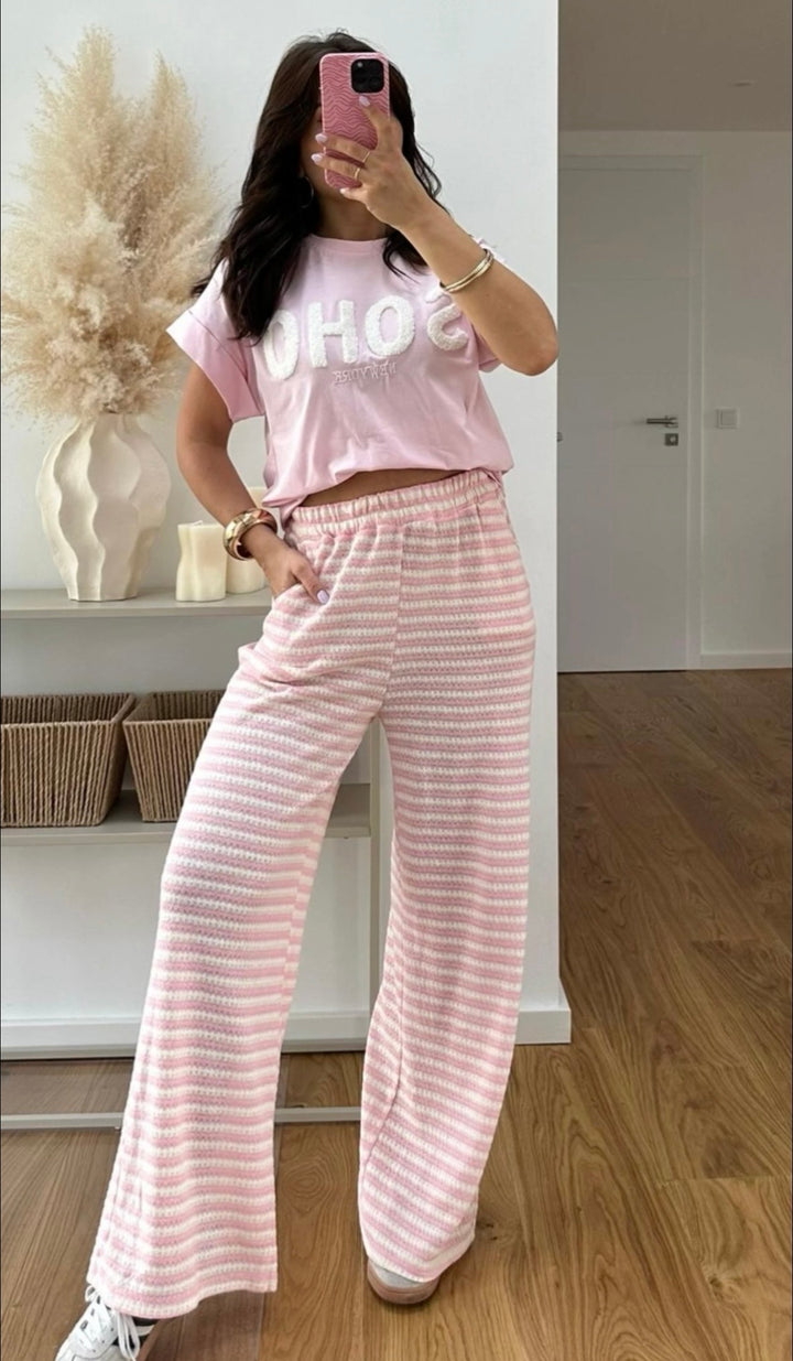 LOCKERE STREIFEN HOSE NESSA - versch. Farben