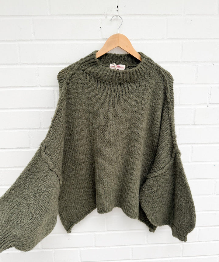 OVERSIZE STRICKPULLOVER MID MAIRA - versch. Farben