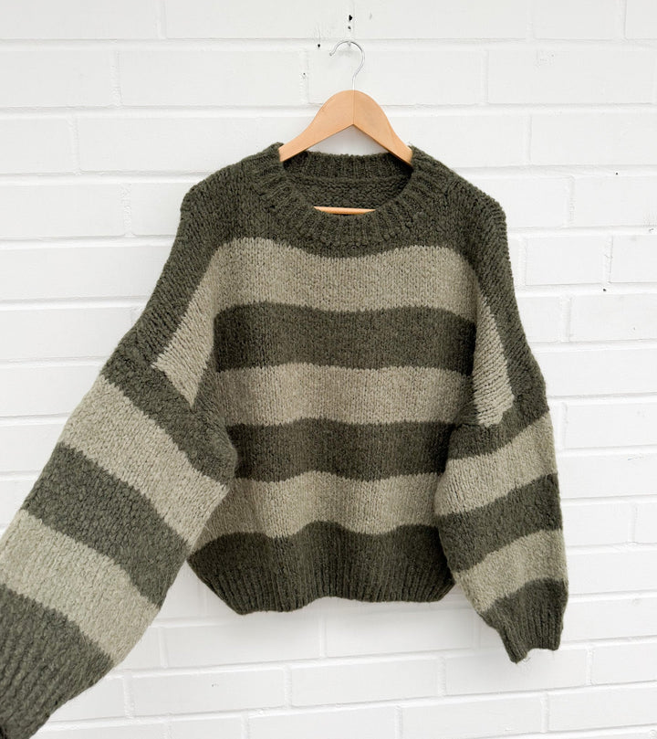 STRIPE STRICKPULLOVER EMBA - versch. Farben