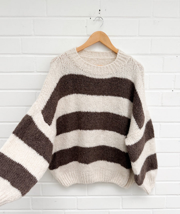 STRIPE STRICKPULLOVER EMBA - versch. Farben