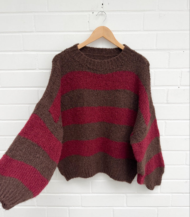STRIPE STRICKPULLOVER EMBA - versch. Farben