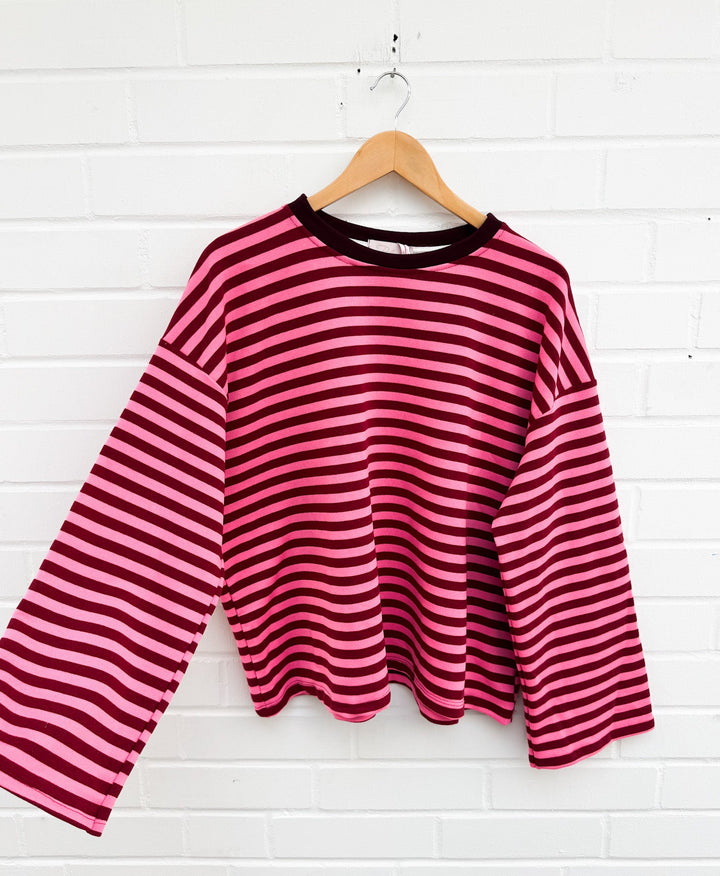 LOCKERES STREIFEN LANGARM SHIRT MON - versch. Farben