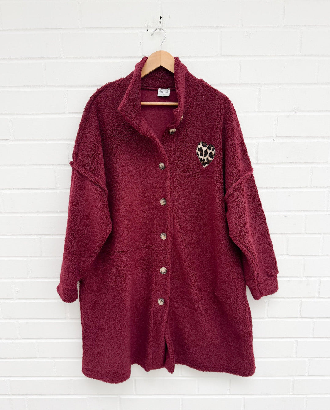 LANGER TEDDY MANTEL - versch. Farben