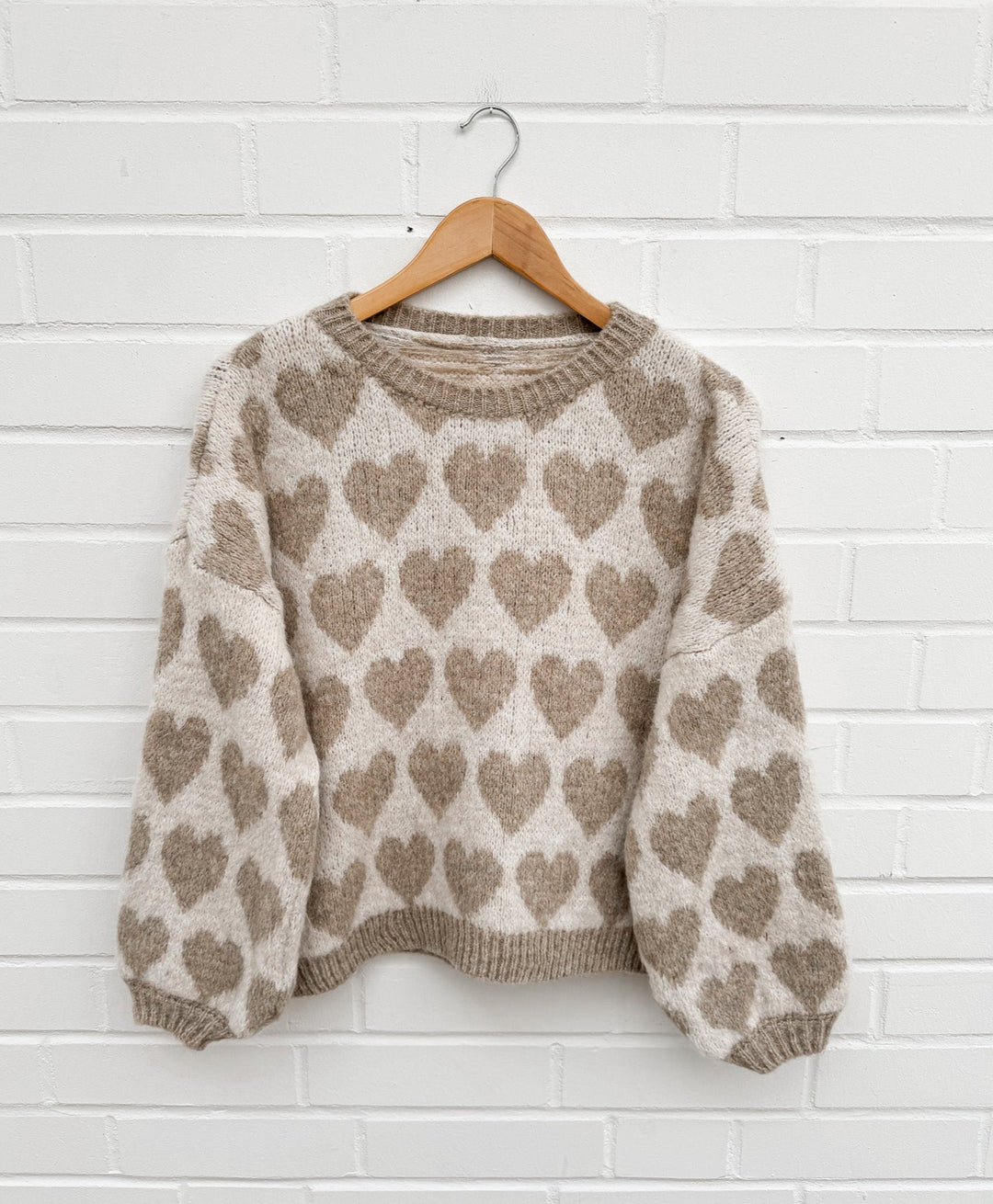 STRICKPULLOVER HAPPY - Taupe (M4)