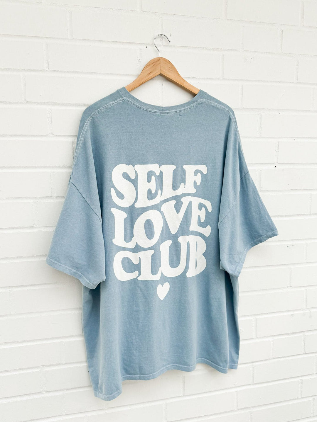 OVERSIZE T-SHIRT SELFLOVE - hellblau