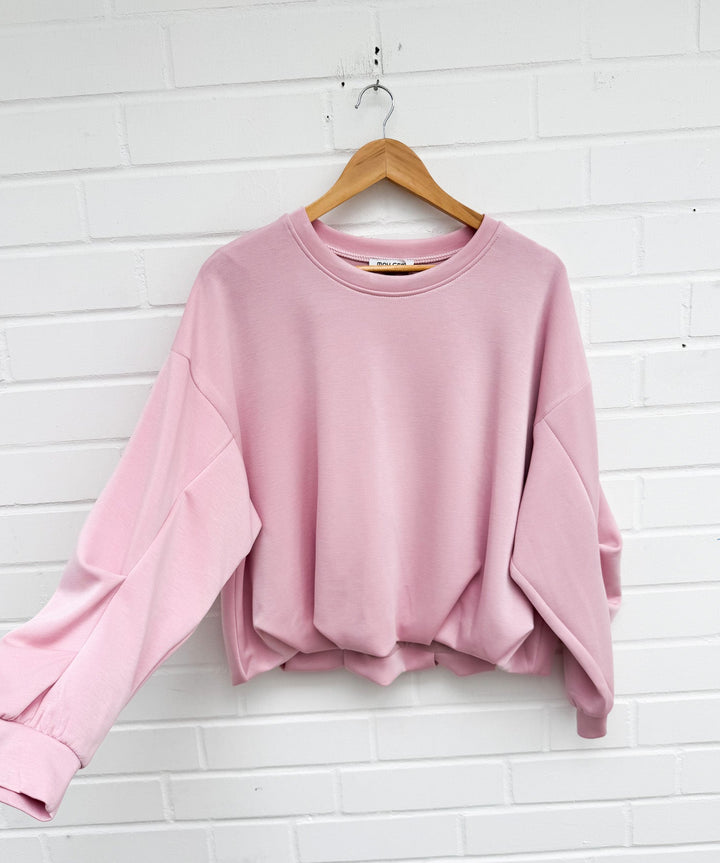 SOFT SWEATSHIRT INDRA mit Raffung - versch. Farben