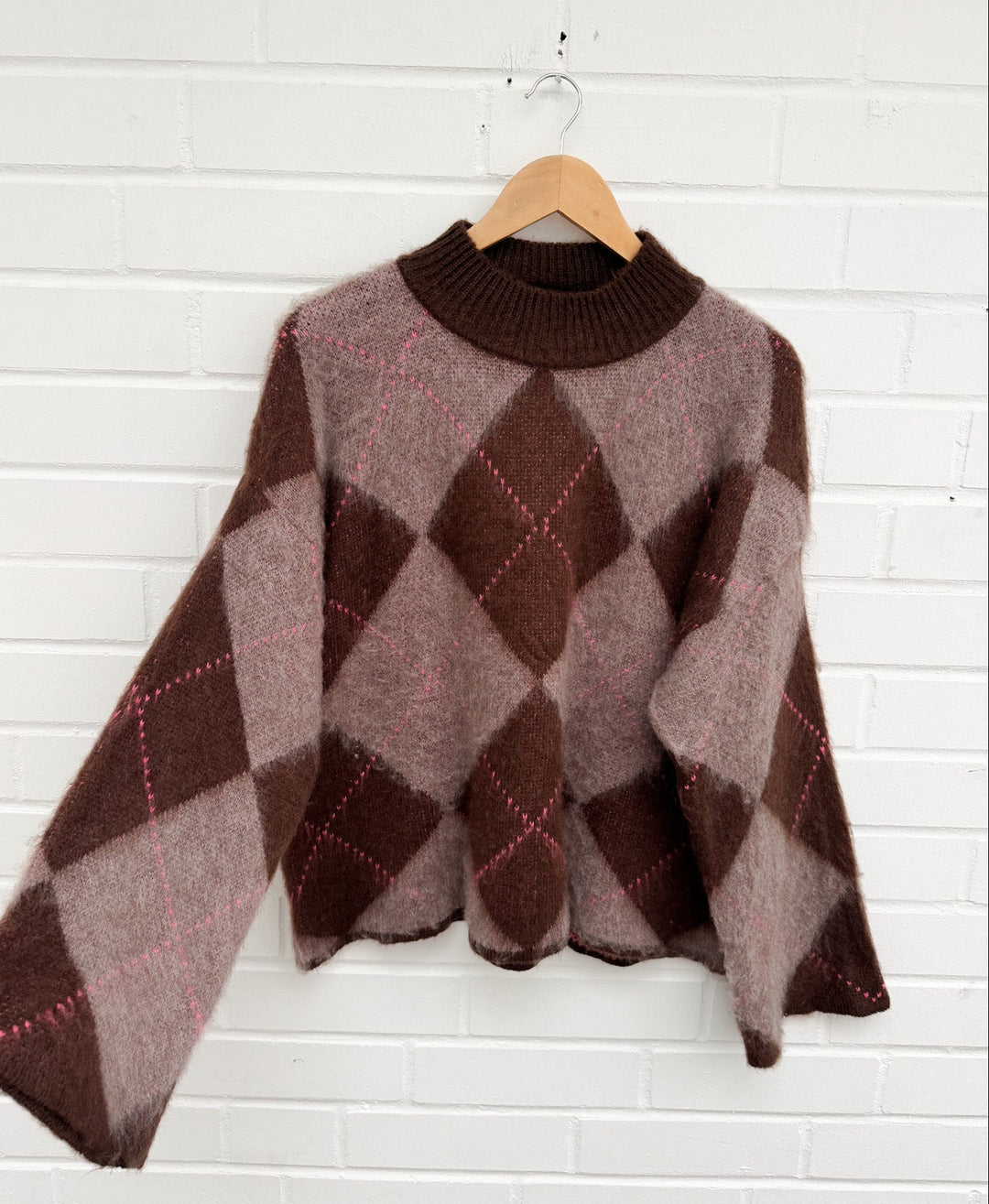 STRICKPULLOVER KARO - versch. Farben