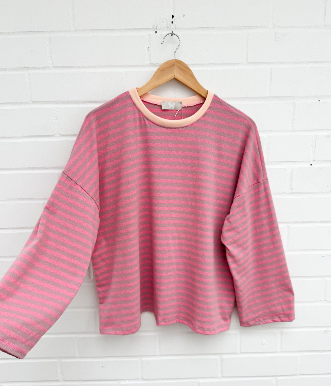 DÜNNES STREIFEN OVERSIZE SHIRT MONA - versch. Farben