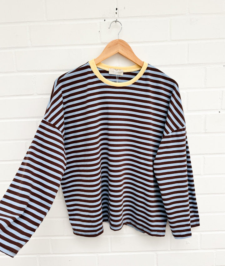 DÜNNES STREIFEN OVERSIZE SHIRT MONA - versch. Farben