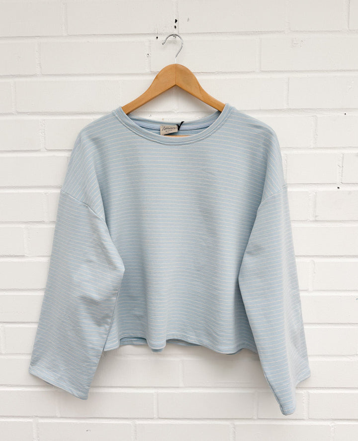 LOCKERES LANGARM SHIRT mit schmalen Streifen - versch. Farben