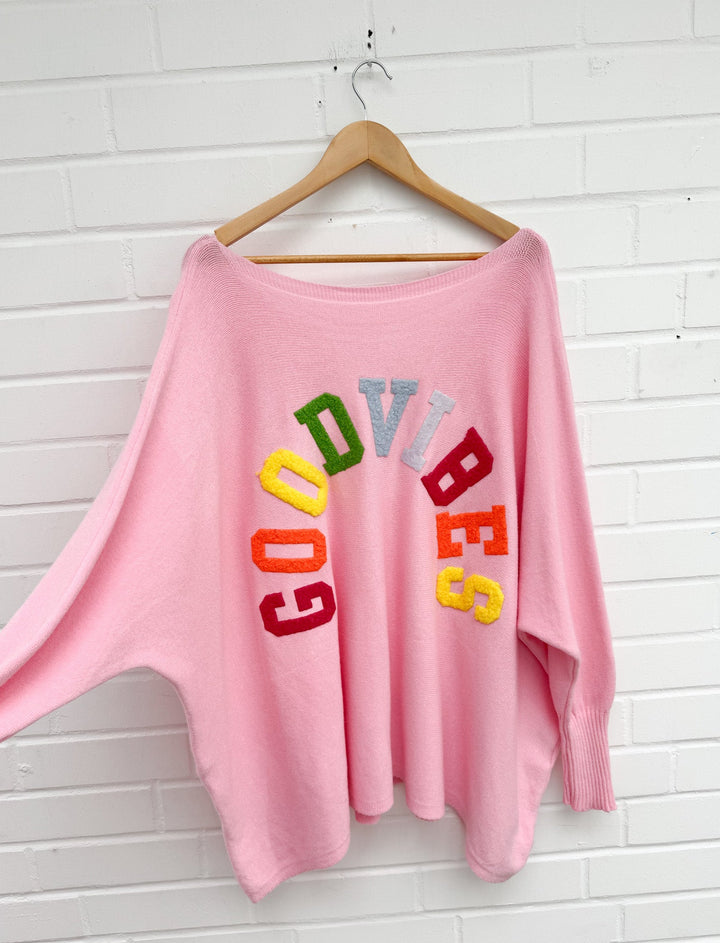 GOOD VIBES OVERSIZE BASIC PULLOVER - versch. Farben