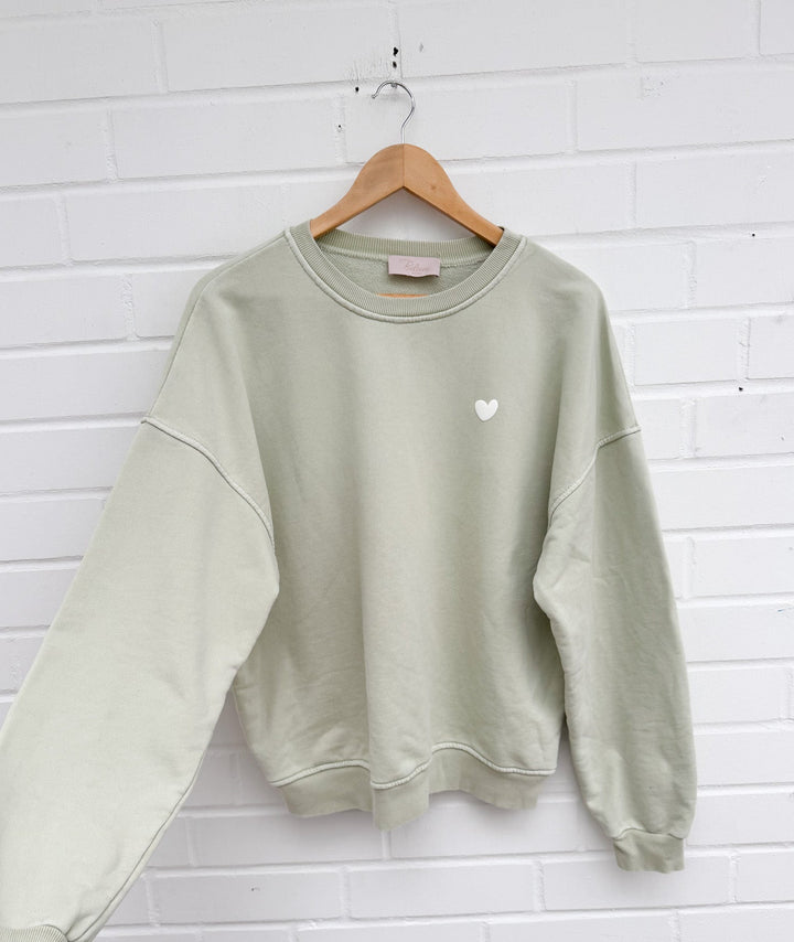 SWEATSHIRT mit Herz - versch. Farben