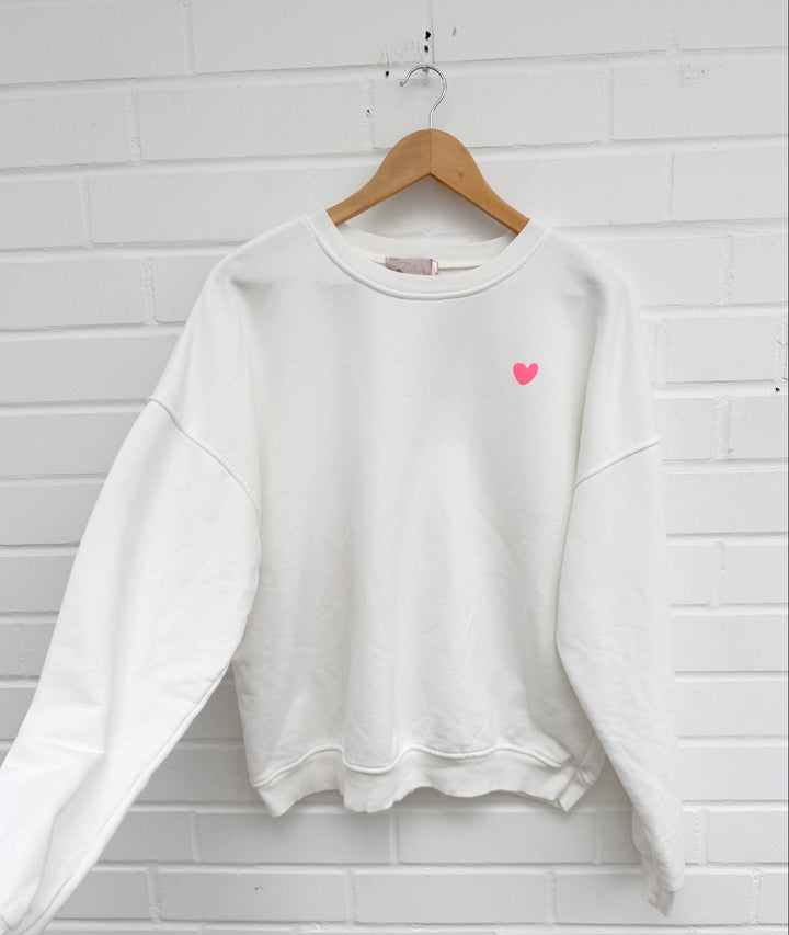 SWEATSHIRT mit Herz - versch. Farben