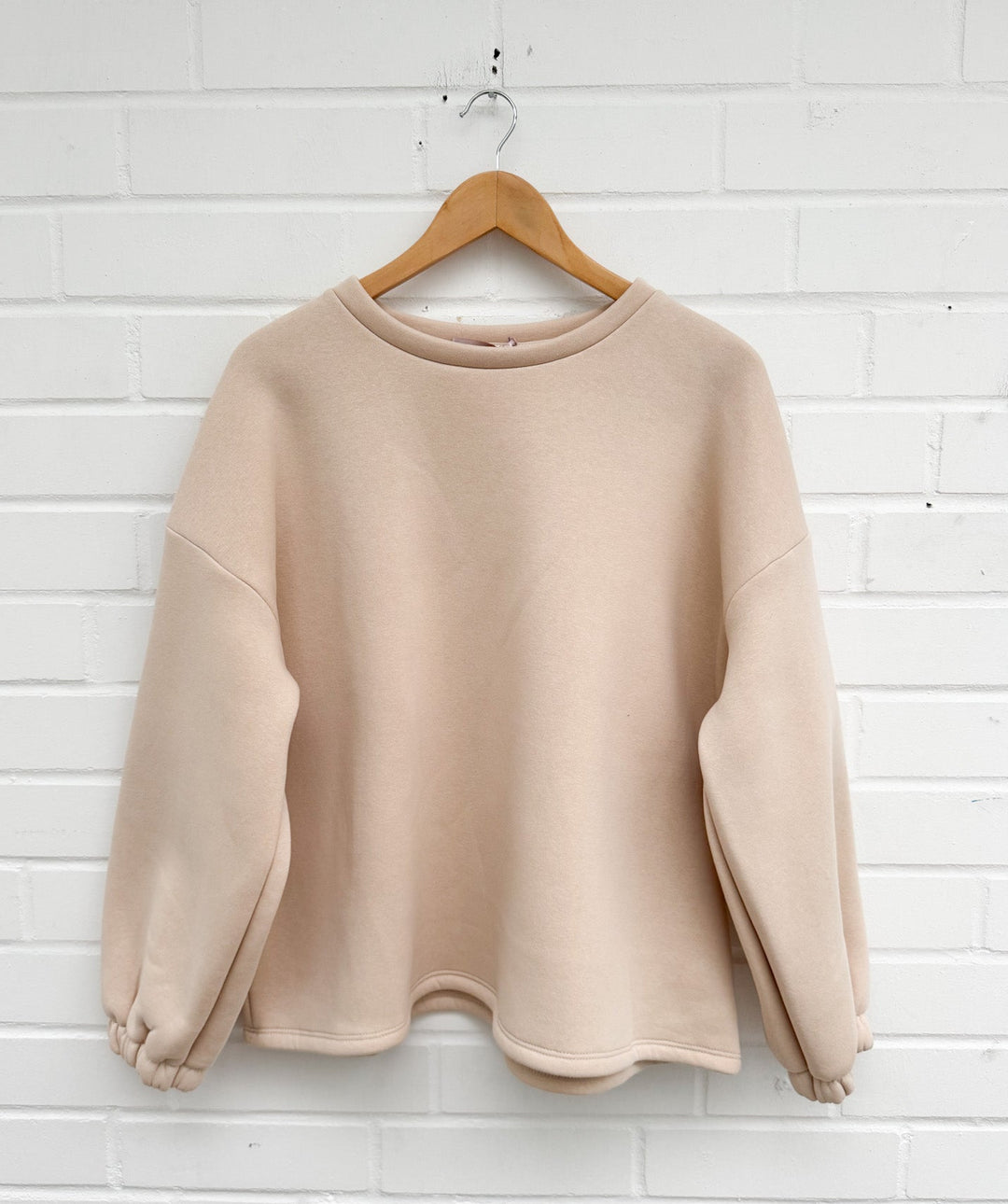 OVERSIZE SWEATSHIRT COFFEE - beige