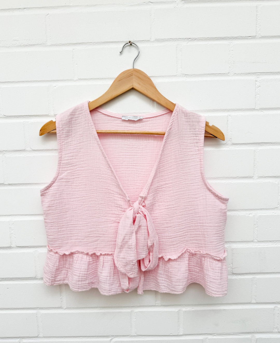 CURVY CUTE MUSSELIN BLUSE MIT SCHLEIFE - versch. Farben