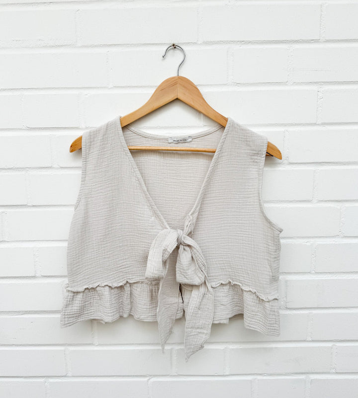 CURVY CUTE MUSSELIN BLUSE MIT SCHLEIFE - versch. Farben