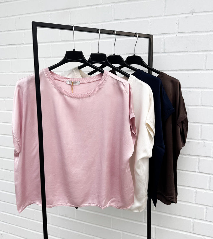 SATINOPTIK SHIRT - versch. Farben