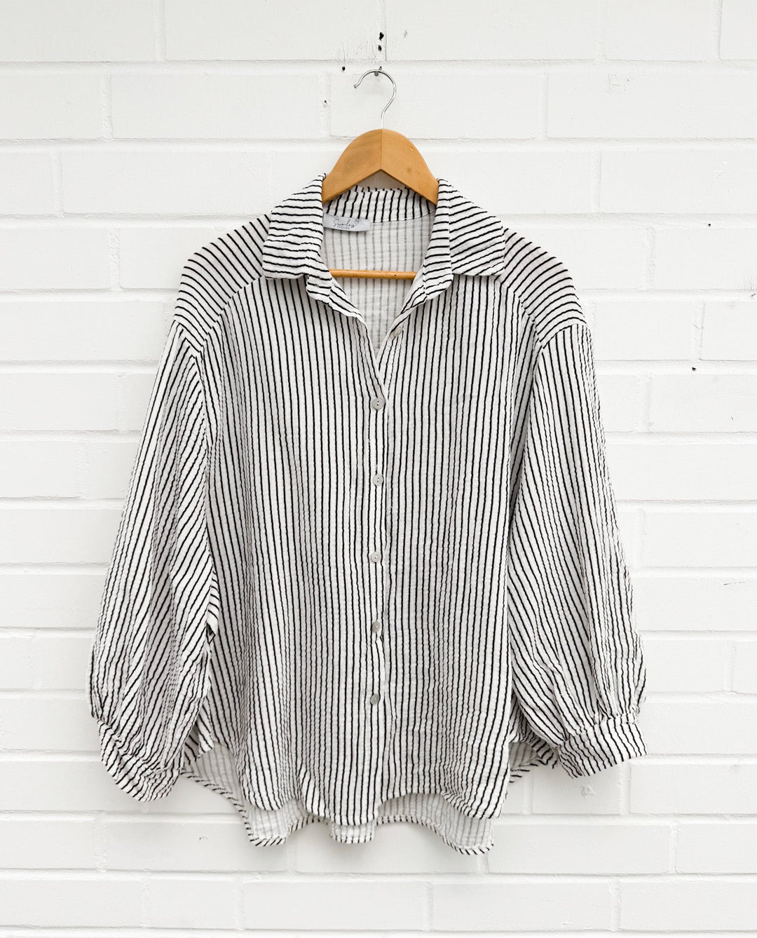 OVERSIZE STREIFEN MUSSELIN BLUSE - versch. Farben