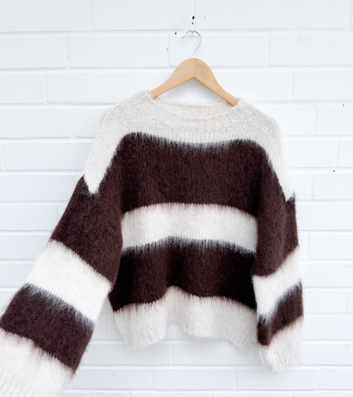 COZY STRIPE STRICKPULLOVER - versch. Farben
