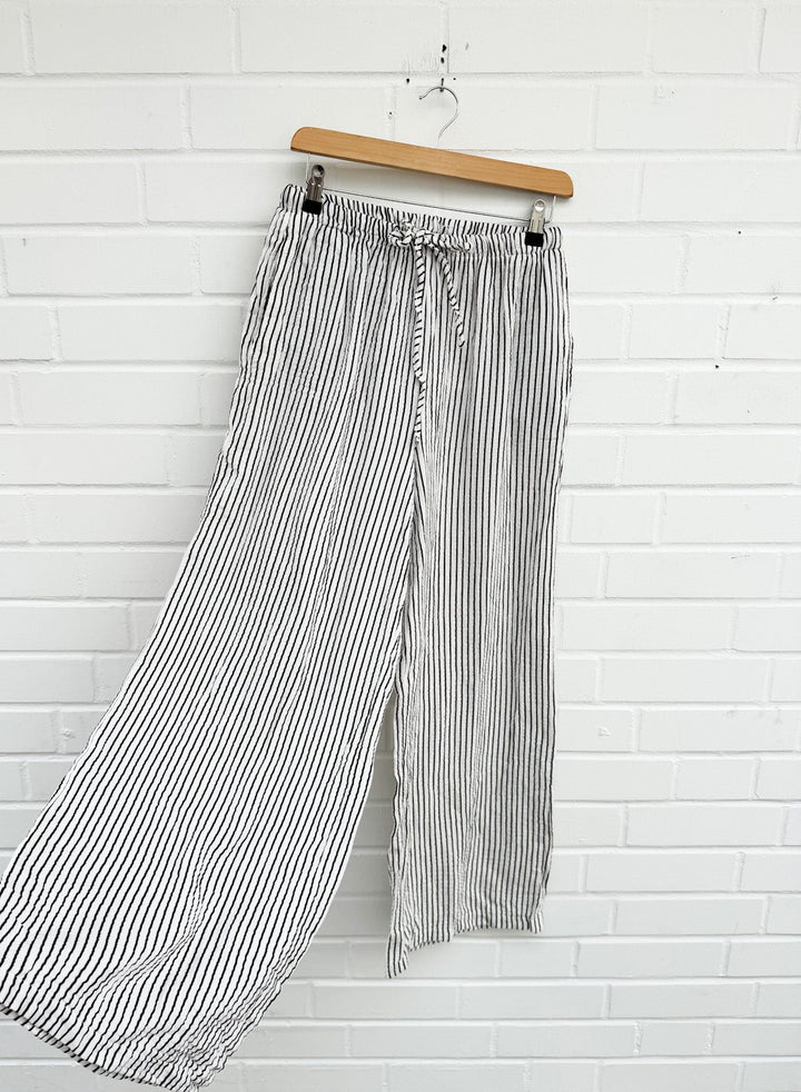 SMALL STREIFEN MUSSELIN HOSE - versch. Farben