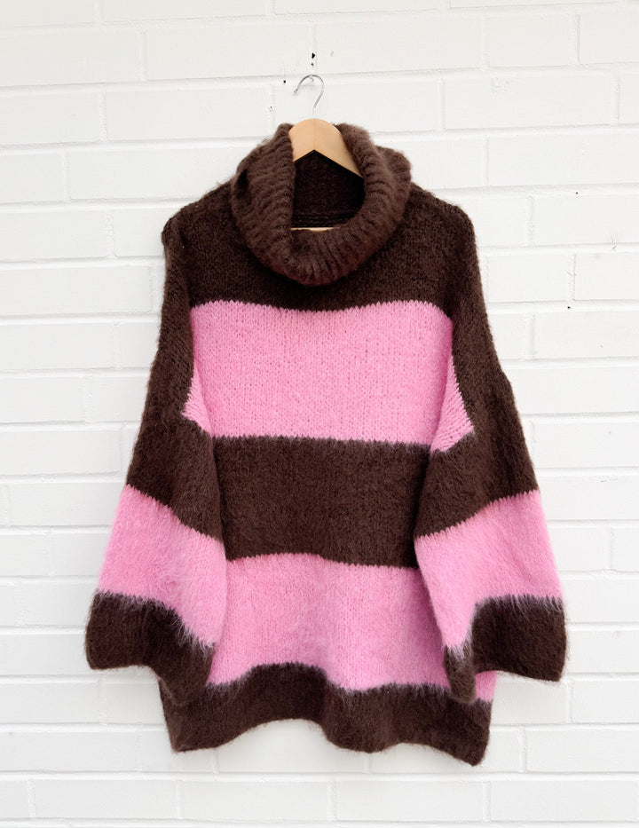 LONGPULLOVER COZY MIT STREIFEN - versch. Farben