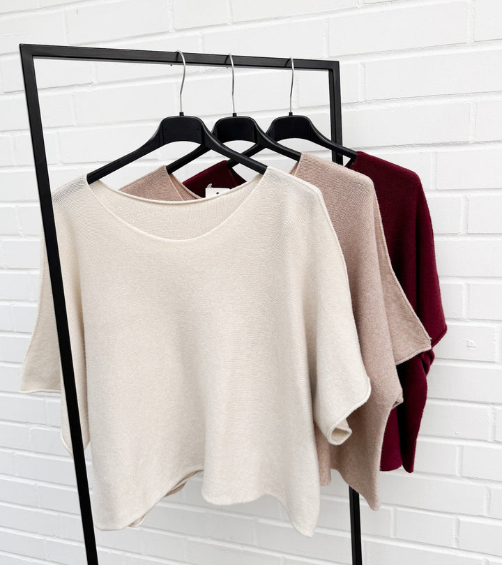 KURZARM STRICKPULLOVER EVELYN - versch. Farben